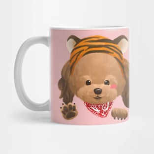 Poodle Dog Wearing Tiger Hat Mug